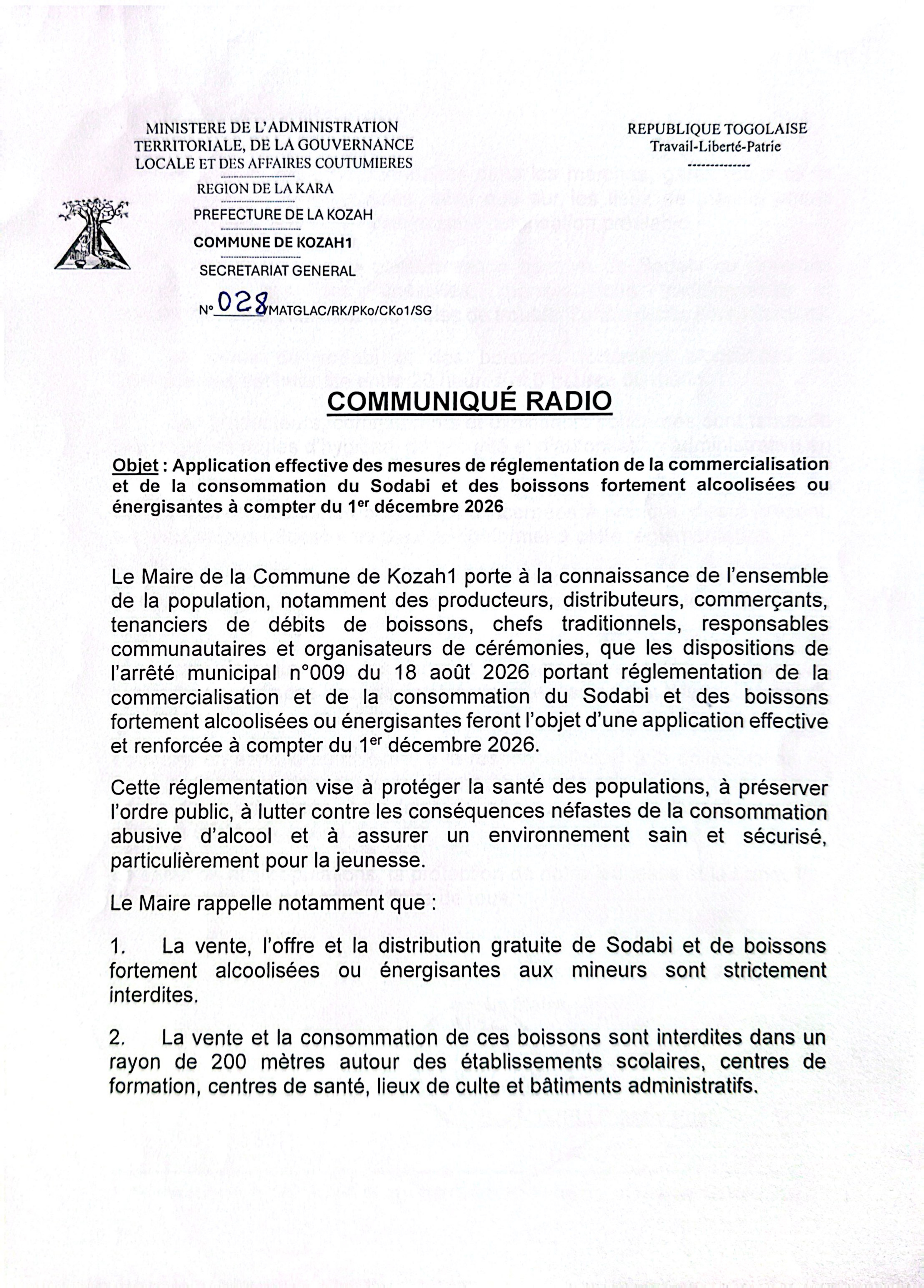 Communique Kozah1 1 sur 2